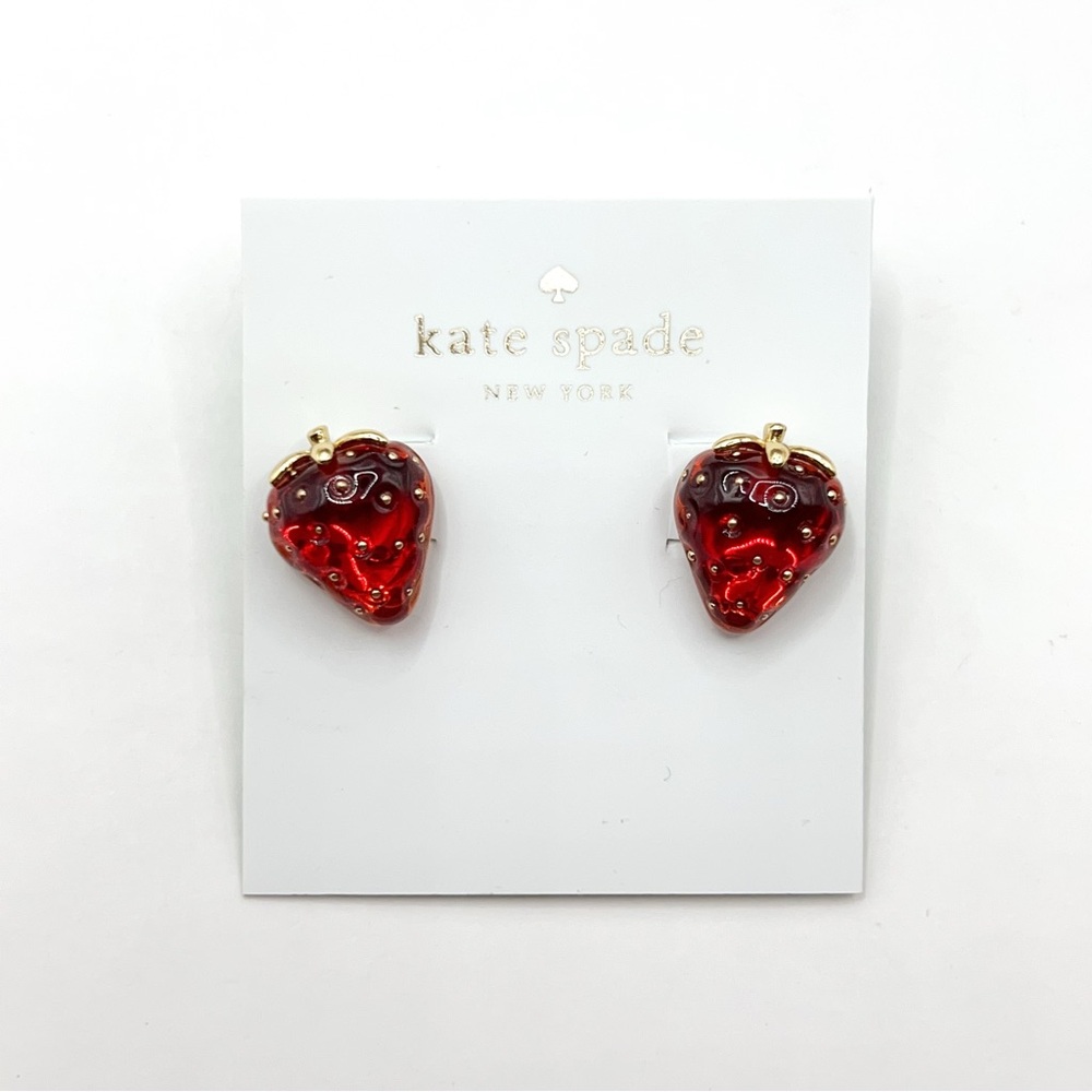 KS076-Kate Spade strawberry earrings
